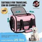Carriers Soft-Sided Pet Carrier Pink for Medium Large Cats Dogs Undertake 35Lbs,Ventilated Mesh Windows,Top Load Cat Carrier with Airline Approved(X-Large,Pink)