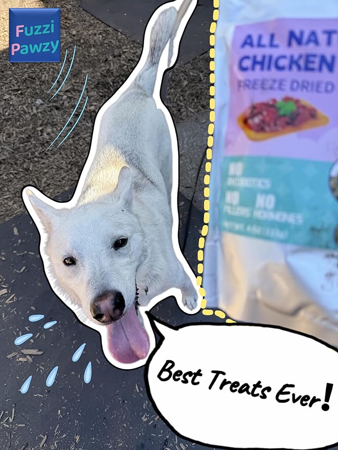 Freeze Dried Chicken Healthy Training Treats Toppers for Pets, Single Fresh Raw Ingredient, Organic, Pure Balance, Natural, Grain Gluten Filler Free, Snacks, Dogs Cats (14oz)