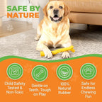 Natural Rubber Durable Dog Toys for Large & Medium Dogs Chicken Flavored Squeak Toy, Curved Branch Shape for Easy Grip, Fetch & Chew Toy for Dogs, Soft & Flexible Dog Enrichment Toys New Dog Toys