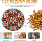 Pawow Slow Feeder Dog Bowls, Silicone Dog Bowl with Suction Cups, Non-Slip Pet Slow Feeder for Small Medium Large Breed, Anti Gulping&Dishwasher Safe, Reduces Boredom Pet Feeding Bowl(Blue)