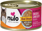 Nulo Real Shreds with Organ Meat Wet Canned Cat Food, Chicken & Lamb, 2.8 Ounce, 12 Cans