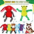 5 Pack Large Plush Squeaky Dog Toys, Funny Stuffed Animal Tough Dog Toys Assortment, Interactive Chew Toy to Keep Them Busy, Pet Dog Toy Bundle for Small Medium Large Dogs