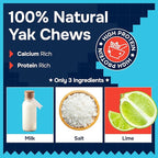 100% Natural Yak Cheese Himalayan Made Dog Chews All Breeds - Lactose Free Yak Chew for Small, Medium & Large Dogs - Dental Cleaning Dog Chews Aggressive Chewers - Long Lasting Odor & Gluten Free