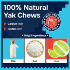 100% Natural Yak Cheese Himalayan Made Dog Chews All Breeds - Lactose Free Yak Chew for Small, Medium & Large Dogs - Dental Cleaning Dog Chews Aggressive Chewers - Long Lasting Odor & Gluten Free