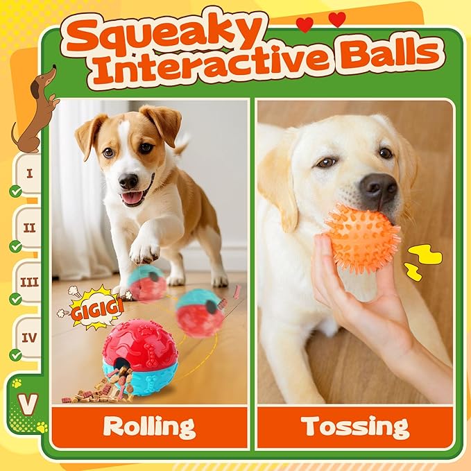 10 Pack Complete Dog Puzzle Toys Set-Dog Lick Mat & Feeding Bowl with Suction Cups for Small & Medium Breeds,Enrichment Toys for IQ Training & Mentally Stimulating