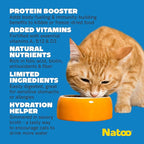 NATOO Cat Food Topper for Picky Eaters & Healthy Soft Cat Treat (Salmon & Pumpkin), Wet Food with Gravy, High Protein & Limited Ingredient, 2.4 oz (Case of 20)