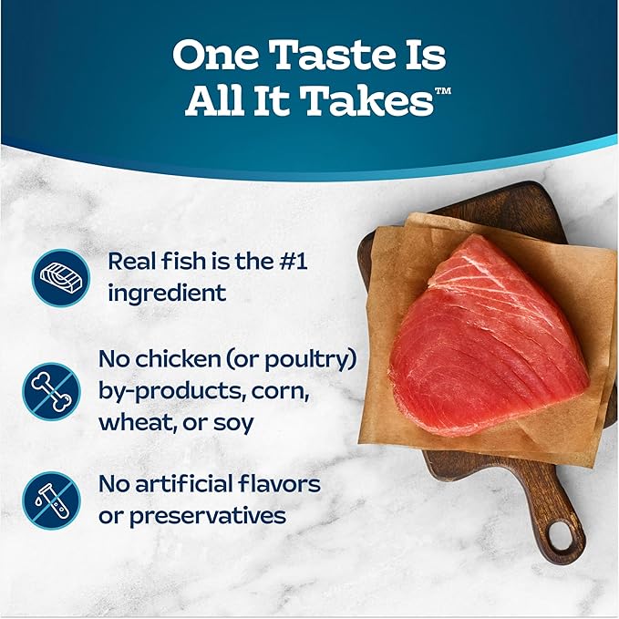 Blue Buffalo Tastefuls Natural Wet Cat Food Cans, Flaked Style, Tuna Entrée in Gravy 3-oz Cans (Pack of 4)