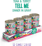 B.F.F. OMG - Best Feline Friend Oh My Gravy!, Tuna & Turkey Tell Me with Tuna & Turkey, 2.8oz Can (Pack of 12)