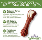 Whimzees Wellness Brushzees Dog Dental Treats, Natural Chews, Large Size Stick, (6 Count)