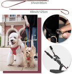 Puppytie No Pull Small Dog Harness with Multifunction Dog Leash,Lightweight Soft Adjustable No Choke Escape Proof Pet Harness Vest Pet Harness Vest,Plaid deep red,S
