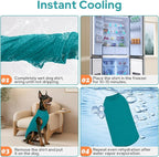 2 Pack Dog Shirts, Quick Dry Lightweight Dog T-Shirts Sleeveless Vest, Breathable Pet Clothes Tank Top for Large Medium Dogs, Mint Blue+Orange Yellow (S)