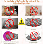 Riakrum 2 Pcs 16in Cat Heating Pad Round Pet Heating Pad Waterproof Cat Warming Pad Pet Electric Heating Mat Adjustable Heated Dog Pad with Washable Cover, Switch, Anti Bite Steel Cord for Cats Puppy