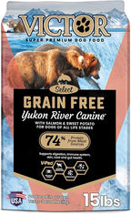 VICTOR Super Premium Dog Food – Grain Free Yukon River Canine – Supports Immune & Digestive Health for Dogs of All Life Stages – High Protein Dry Dog Food for All Normally Active Dogs, 15 lb