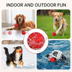 Smart Interactive Dog Toy, Automatic Moving, Bouncing and Stimulation, Silent Foam Material, IP54 Waterproof Rating, Active Rolling,Dog Ball for Medium and Large Dogs,Dog Birthday (Red)