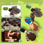 Dog Squeaky Toy Set – 3-Pack Durable Plush Chicken, Pheasant, Goose for Small and Medium Dogs – Soft Bird Chew Toys with Crinkle Sound for Puppy Play, Interactive Training