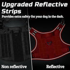 rabbitgoo Tactical Dog Harness for Small Dogs, No Pull Military Service Vest with Handle & Molle, Easy Control for Training Walking, Adjustable Reflective Straps, Red, S
