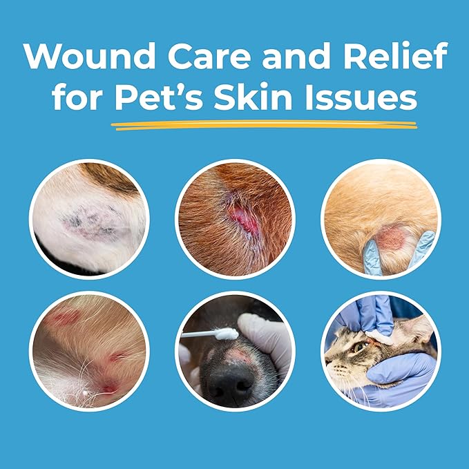 Dog Wound Care Gel - Hot Spot Gel Solution for Dogs and Cats - Safe If Licked, Odorless Silver Hydrogel Ointment for Pets Cuts, Burns, Scratches, Sores and Skin Concerns - 1.5 Oz