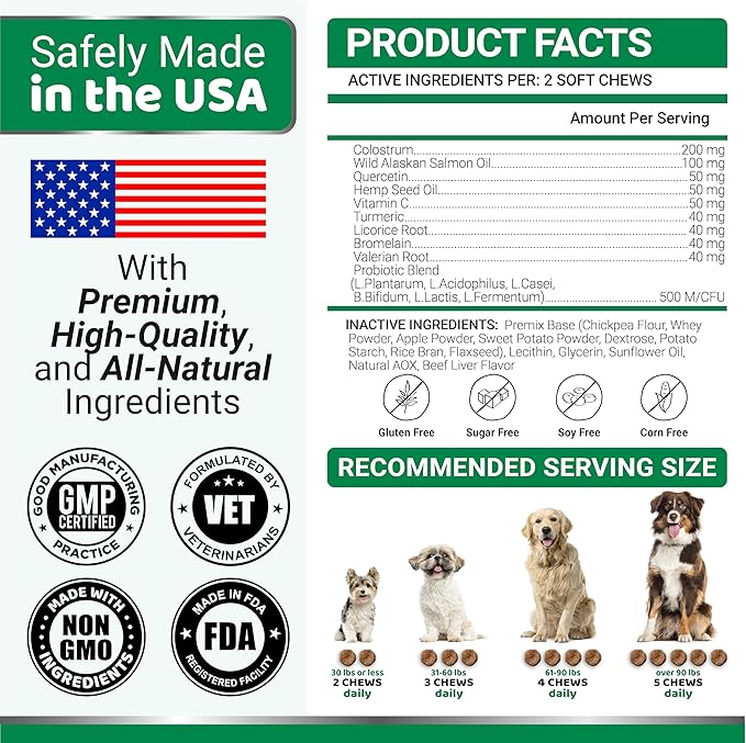 Dog Allergy Relief Chews - Dog Itching Skin Relief Treatment Pills - 170 Treats - Anti-Itch - Itchy and Paw Licking - Hot Spots - Omega 3 Fish Oil - Dry Skin & Coat Supplement - Beef Liver Flavor