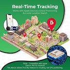 Smart Pet Tracker, Dog Tracker with Collar Holder, Smart Tag for Seamless Location Tracking, Work with Find My, Not GPS Tracker (Blue)