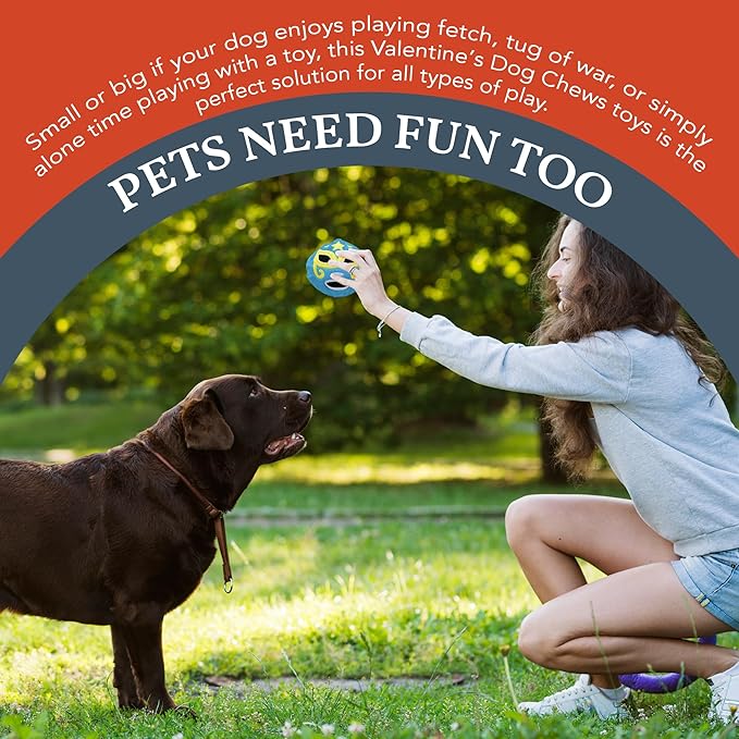 Flourish Pets 2 in 1 Multi-Layer Chew Toy for Active Dogs | Non-Toxic BPA Free Double Stitched Soft Fabric Exterior Dog Toys | Long-Lasting Dog Plush Toys – Cinco de Mayo 3.5" (2 Pack)