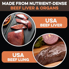 BRUTUS & BARNABY Dehydrated Lung Dog & Cat Treats, 10oz – USA Organ Meat Stick (Beef & Turkey Lung, Liver), High Protein Pet Snack