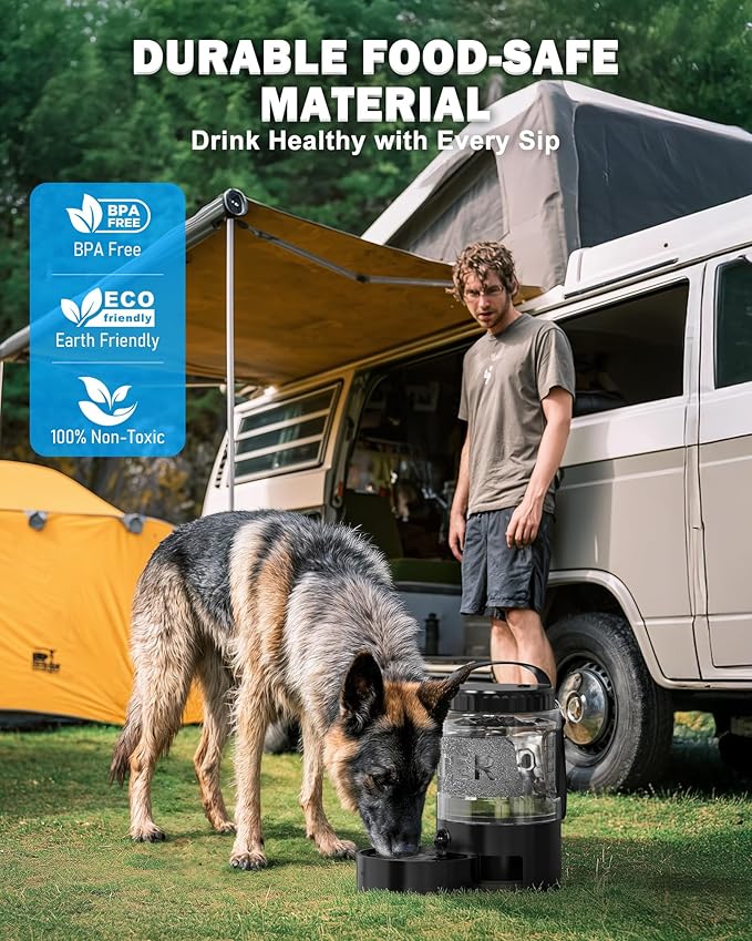 lesotc 95OZ Large Dog Water Bottle,Portable Travel Water Bowl for Dogs Camping Hiking Traveling Beach Park Accessories,Dog Water Bowl Dispenser with Pull-Out Drinking Bowls,Leak Proof Pet Water Bottle