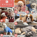 KYEESE 2Pack Dog Sweater Soft Pet Coat Stretchy Cat Clothes Cat Sweaters with Sleeves Comfy Pet Fleece Sweater Lightweight Dogs Sweatshirt Pullover Dog Sweaters for Small Dogs Girl for Cold Weather
