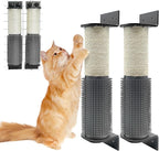 VCEPJH 2 Pack Cat Scratching Post Wall Mounted, 11.8 in Cage Mount Cat Scratcher with Self Groomer and Massager Sisal Crate Climbing Post for Indoor Kitten