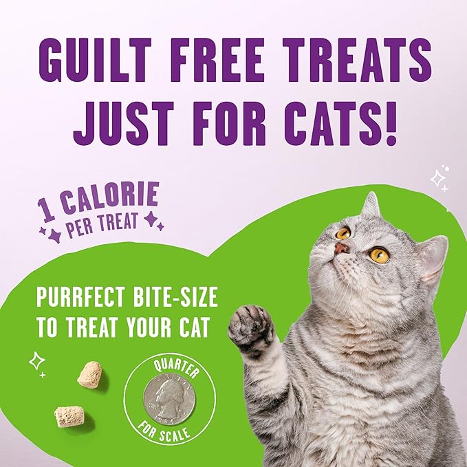 Stella & Chewy's Meowfulls Freeze Dried Cat Treats - Turkey & Duck Recipe - Raw Protein with Probiotics & Salmon Oil - 1 Calorie Per Treat - 1.5 oz