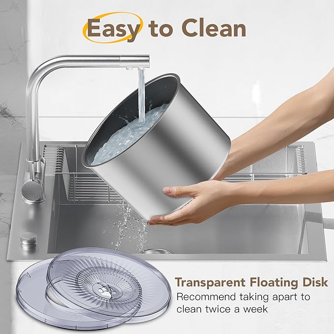 4.5L/1.2Gal Dog Water Bowl, No Spill Stainless Steel Slow Water Bowl for Medium Large Dogs, Large Capacity Splash Proof Slow Drinking Water Bowls with Anti-Slip Mat for Mess Drinkers, Blue