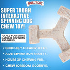 Bullibone Nylon Dog Chew Toy Spin-a-Bone - Interactive Dog Toy, Triggers Natural Instincts, and Improves Oral Health