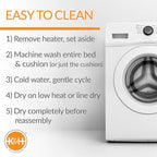 K&H Pet Products Thermo-Pet Nest Heated Cat Bed for Indoor Cats & Kittens, 2-in-1 Heated Cat Cave & Cuddler, Gray, Small 18 X 15 Inches