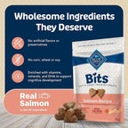 Blue Buffalo Bits Soft Dog Treats for Training, Made with Natural Ingredients & Enhanced with DHA, Salmon Recipe, 4-oz Bag
