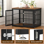 38 Inch Heavy Duty Dog Crate Furniture for Large and Medium Dogs, Decorative Pet House End Table, Wooden Cage Kennel Furniture Indoor, Rustic Brown