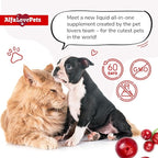 Liquid Multivitamin for Dogs – Cat Multivitamins for Indoor Cats – 10-in-1 Liquid Dog Vitamins B Complex, C, D3 – Digestion, Urination, Hip & Joint, Skin & Coat – Cranberry Flavor – 2 Oz