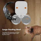 Automatic Cat Feeder for 2 Cats - 8L/34 Cups Large Capacity Auto Food Dispenser with LCD Screen, 2 Food Trays, Timed Cat Feeder, Up to 50 Portions 6 Meals Per Day, Keep Fresh
