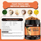 Flea and Tick Prevention for Dogs – 200 Soft Chews - Dog Flea and Tick Treatment & Oral Flea Pills – Skin & Coat Health - Made in USA - for Small, Medium, Large Dogs