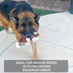 Jalousie Multipack Dog Squeaky Toys Strong Almost Indestructible, with Added Liner for Longer Play Dog Chew Toys (Medium Breeds - 5 Pack Dotted)