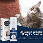 2 Bottles Cat Deterrent Spray – Natural, Non-Toxic Anti-Scratch Spray for Cats & Kittens – Indoor & Outdoor Pet Training Aid – Furniture & Carpet Protector (Blue, M)