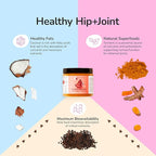 kin+kind Hip and Joint Supplement for Dogs & Cats – Vet Formulated Natural Joint Support with Organic Turmeric, Black Pepper & Coconut – Dog Essentials & Cat Essentials – Made in USA – 3x8 oz (Large)