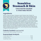 Solid Gold Salmon Dog Food for Sensitive Stomachs – Grain Free & Gluten Free Kibble w/Probiotics to Support Gut Health & Digestion - Sensitive Stomach Dog Food for All Ages – Nutrientboost™ – 22 LB