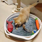 Round Cat Bed for Indoor Cats, Cat Basket Bed, Wicker Cat Donut Beds, Cooling Cat Nest for Summer Sleeping, Washable Pet Pad for Cat Scratching,Grey with Scratching Pad