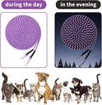 Rypet Reflective Cat Long Leash - 15 FT Escape Proof Walking Leads Yard Long Leash Durable Safe Personalized Extender Leash Traning Play Outdoor for Kitten, Puppy, Rabbit and Small Animals(Purple-S)