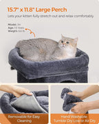 Feandrea Cat Tree, 26.4-Inch Cat Tower, S, Cat Condo for Kittens up to 7 lb, Large Cat Perch, 2 Cat Caves, Scratching Post, Smoky Gray UPCT611G01