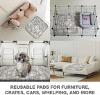 PUPIBOO Washable Pee Pads for Dogs and Cats - Super Absorbent Reusable Puppy Training Pads - 100% Waterproof, Leak-Proof & Non-Slip Whelping Pads for Pet Housebreaking