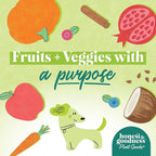 Honest to Goodness Plant Snacks Dog Treats, Dog Favorites Pack, 4 Flavors of 8oz Bags, Enriched with Omega 3s & Postbiotics