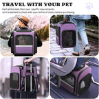 Pawtners Dog Carrier Backpacks Large Cat Backpack with Anti-Scratch Mesh, Foldable Designed Pet Backpack Carrier for Kitten Small Dogs & Large Cats Up to 18 Lbs, Dog Carrier for Travel Outdoor