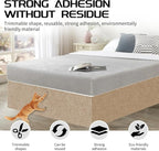 2 Pcs 39.4"x15.8" Cat Scratch Mat, Cat Scratch Couch Furniture Protector, Trimmable Self-Adhesive Cats Scratch Pads, DIY Cat Scratcher for Wall Protector and Covering Cat Tower (Khaki)