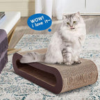 FluffyDream 2in1 Cat Scratcher Cardboard Lounge Bed, Cat Scratching Board, Durable Board Pads Prevents Furniture Damage