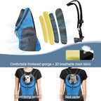 WOYYHO Pet Dog Carrier Backpack Small Dog Front Backpack Ventilated Dog Carrier Back Pack with Storage Pockets, Adjustable Straps & Safety Belt for Travel Hiking Outdoor (Size S: 2-4.5 lbs, Blue)